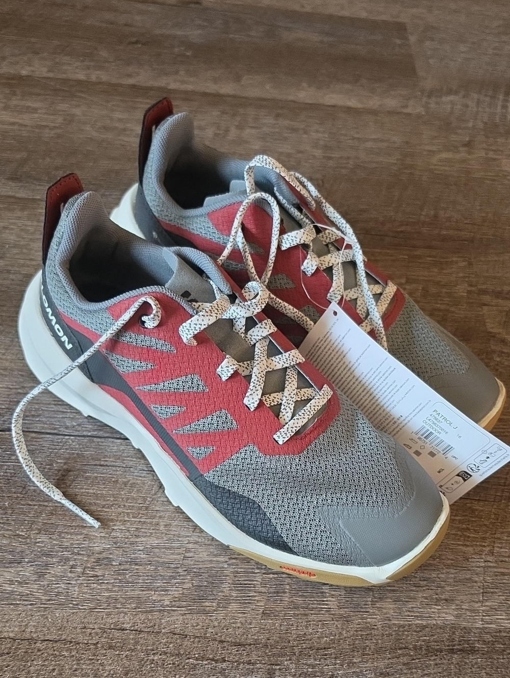 Salomon Women's Gray and Red Trail Running Sneakers